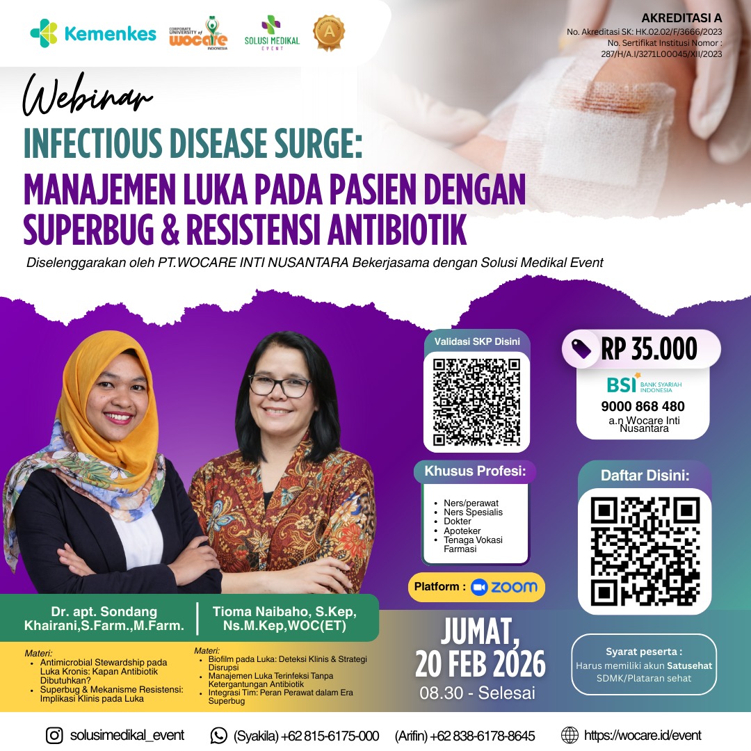Infectious Disease Surge: Manajemen Luka pada Pasien dengan Superbug & Resistensi Antibiotik